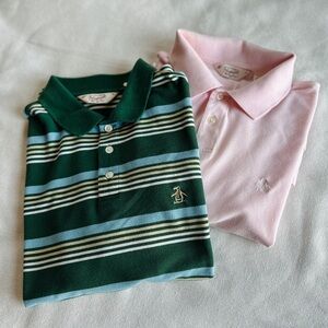 2 Vintage Original PENGUIN by MunsingWear Pique Polo Shirts | Mens Medium